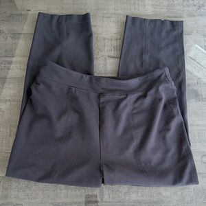 Soft Surroundings‎ Black Stretch Joggers. Pleats with Back Slit. Womens Size M
